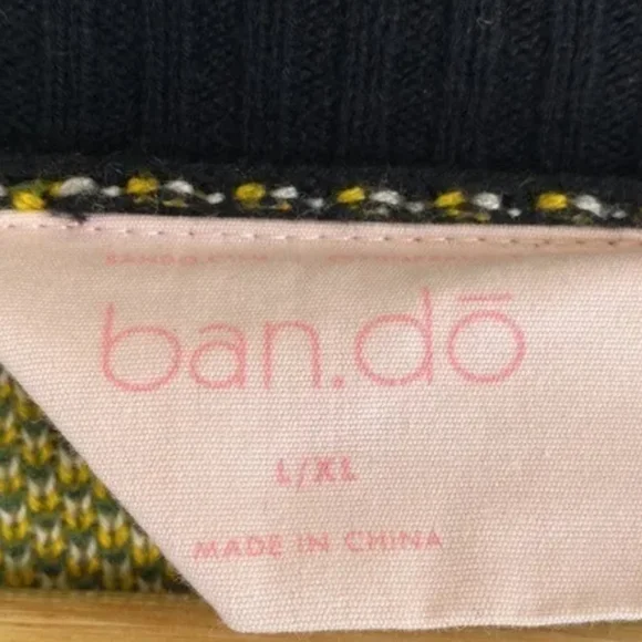 Ban.do Women's L/XL Oversize Floral Daisy Sweater Cardigan Cotton/Wool - Picture 9 of 10